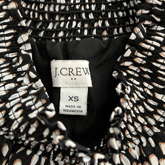 J. Crew Smocked Neck Top - Oncilla Cat Print - Picture 9 of 11